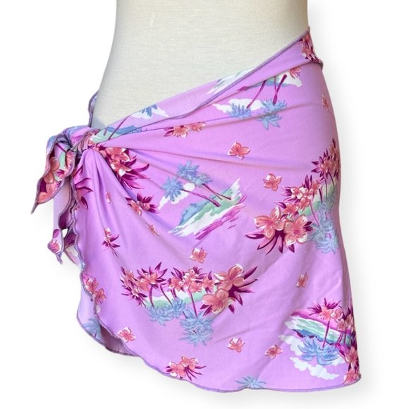 Tropical Sarong Beach Bathing Suit Wrap Coverup - Picture 1 of 11